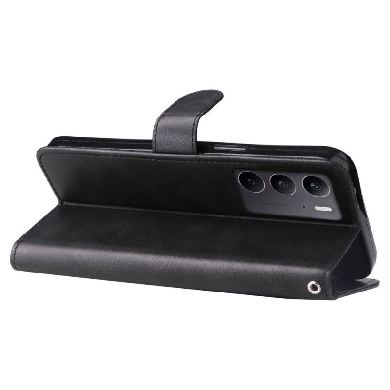 Lærdeksel Folio Deksel Realme C71 Mobildeksel Glidelåsveske