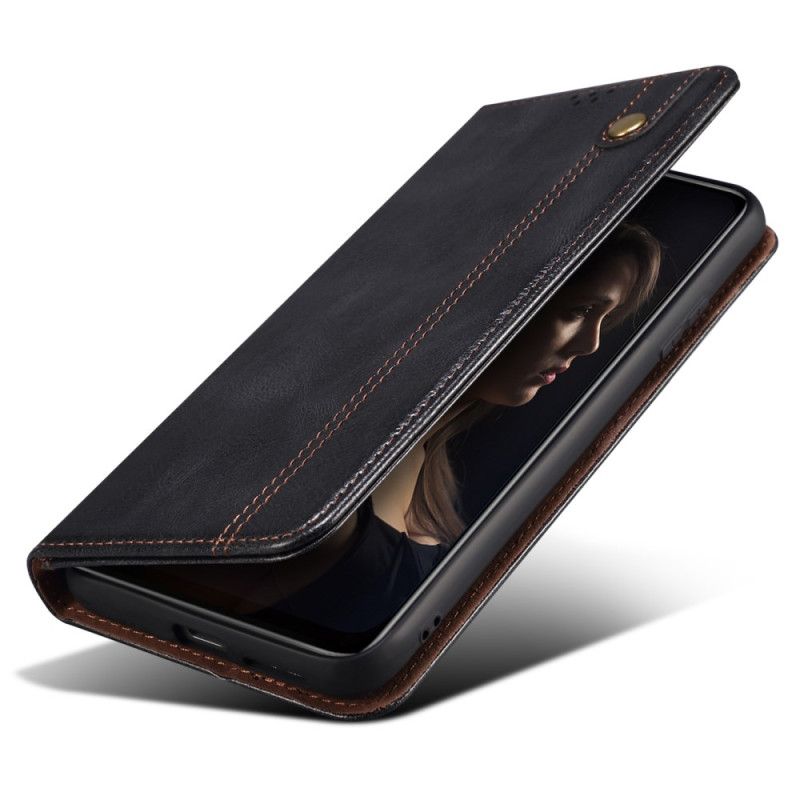 Folio Deksel Lær Oppo A98 5g Mobildeksel Vokset Kunstskinn