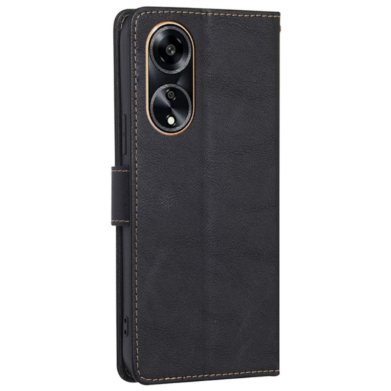 Lærdeksel Folio Deksel Oppo A98 5g Mobildeksel Rfid-funksjon