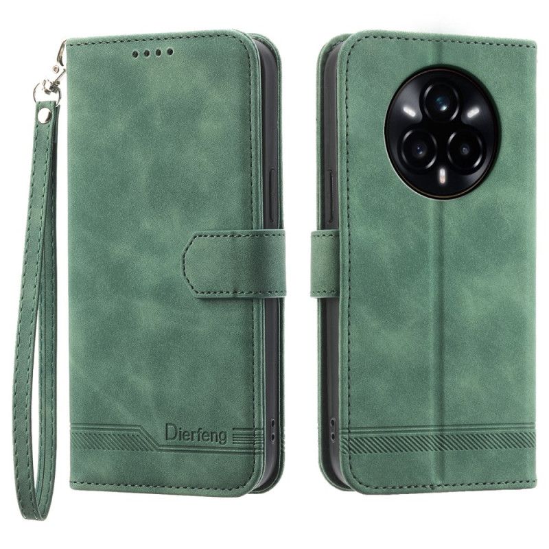 Folio Deksel Realme 14 Pro Plus 5g Dierfeng Beskyttelse Deksel