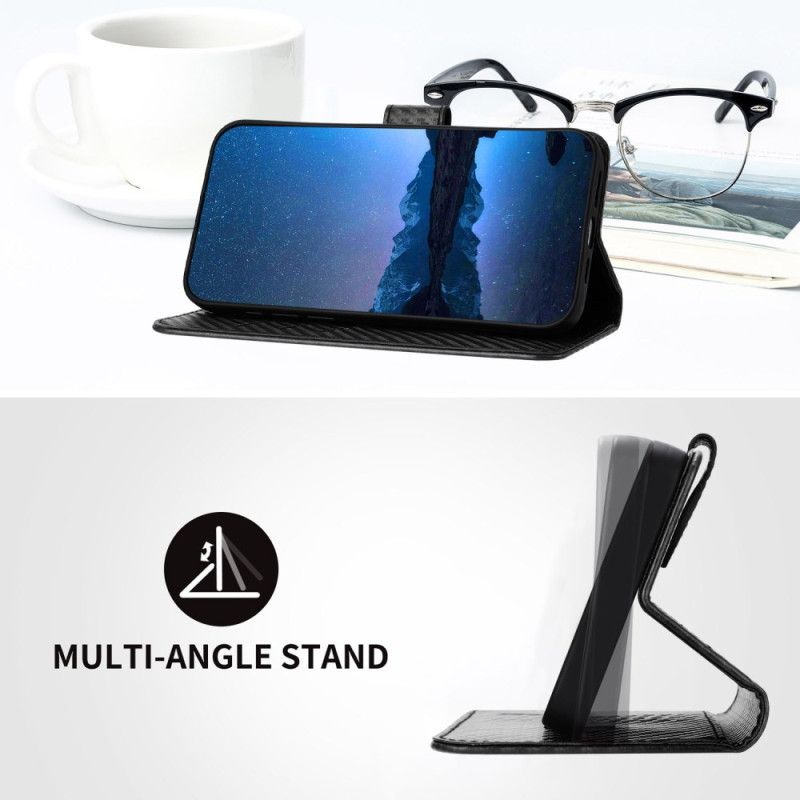 Folio Deksel Realme 14 Pro Plus 5g Karbonfiber Rem