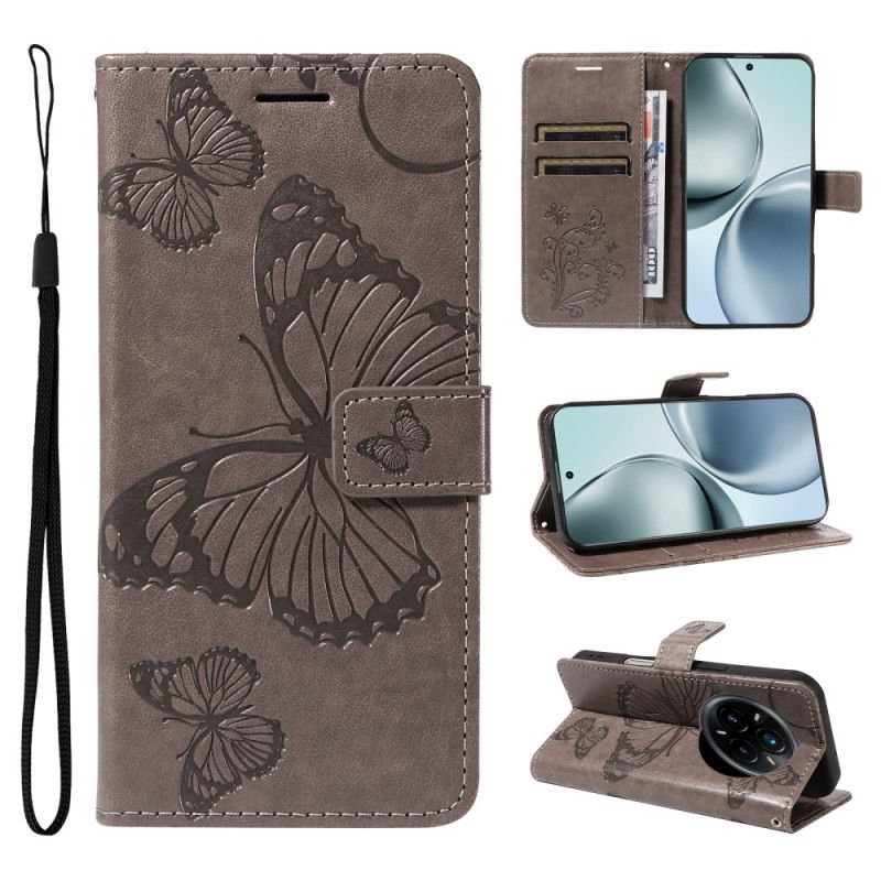 Folio Deksel Realme 14 Pro Plus 5g Kjempesommerfugler Beskyttelse Deksel