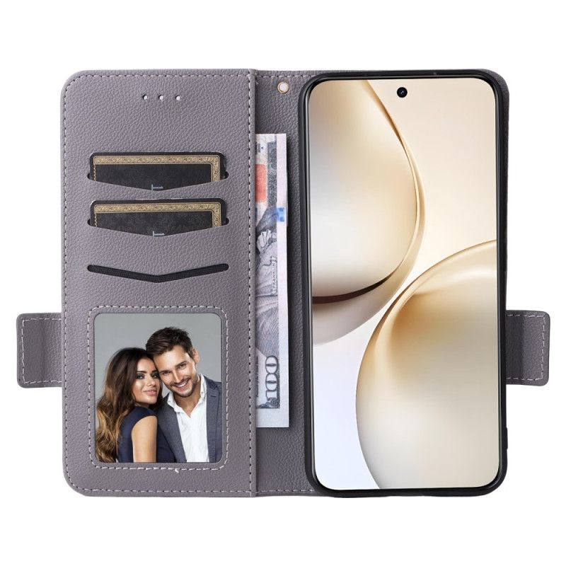 Folio Deksel Realme 14 Pro Plus 5g Litchi-kunstskinn Med Rem Beskyttelse Deksel