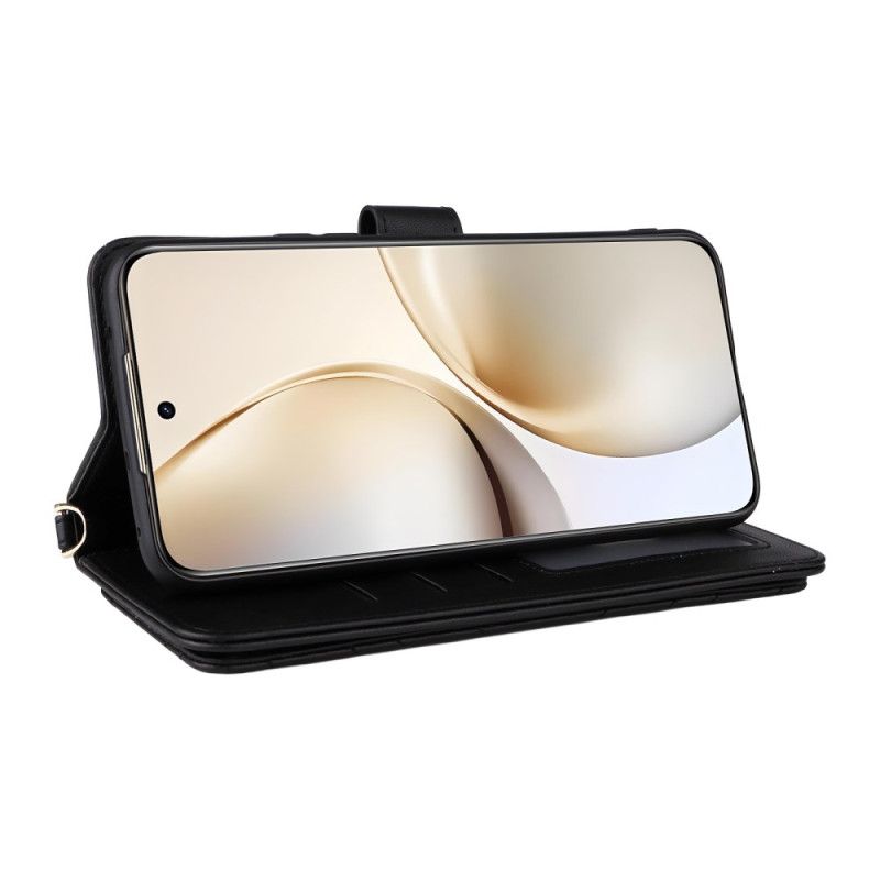 Folio Deksel Realme 14 Pro Plus 5g Premium Med Skulderstropp Og Rem Beskyttelse Deksel