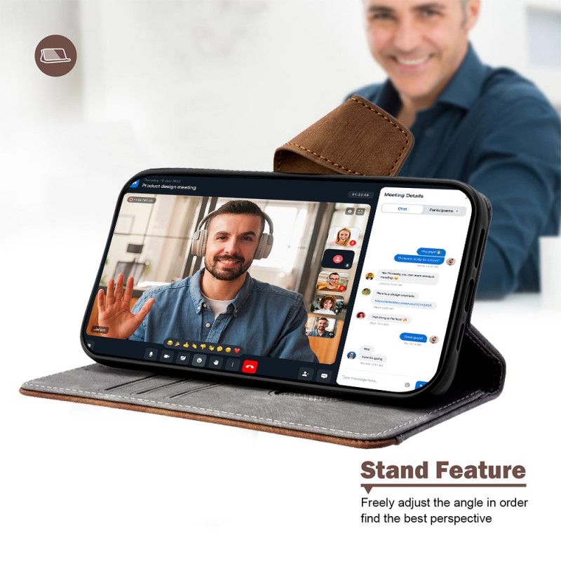 Folio Deksel Realme 14 Pro Plus 5g Rfid-blokkering I Vintagedesign