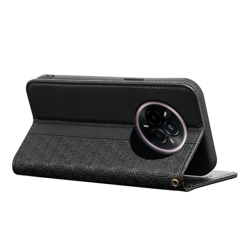 Folio Deksel Realme 14 Pro Plus 5g Rutete Rem Beskyttelse Deksel