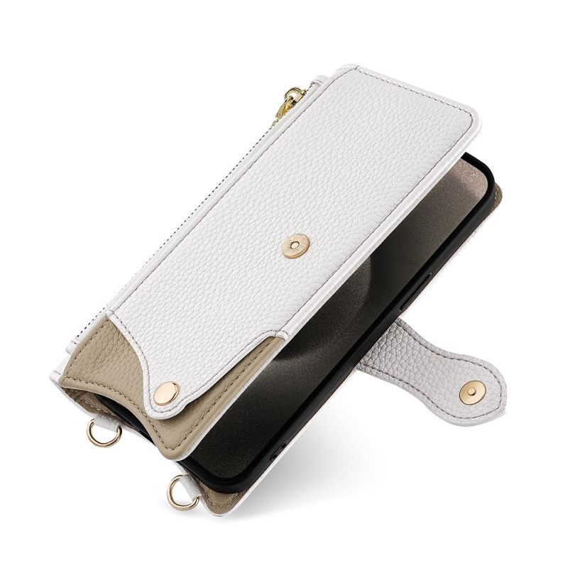 Folio Deksel Realme 14 Pro Plus 5g Speil Og Kjede Beskyttelse Deksel