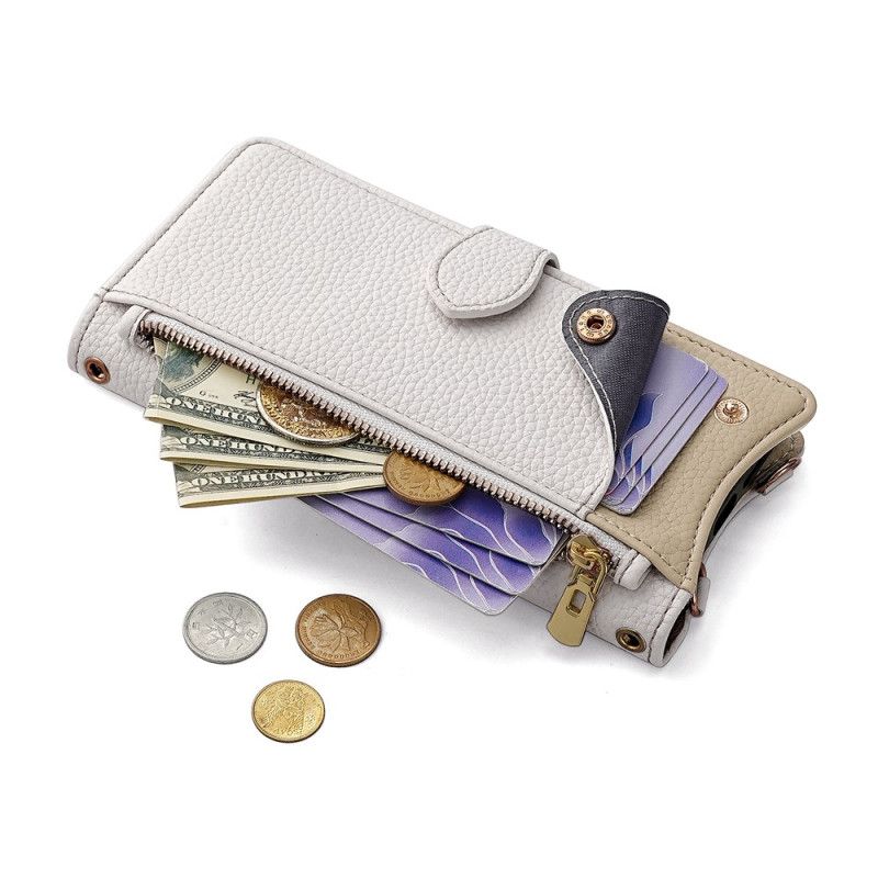 Folio Deksel Realme 14 Pro Plus 5g Speil Og Kjede Beskyttelse Deksel