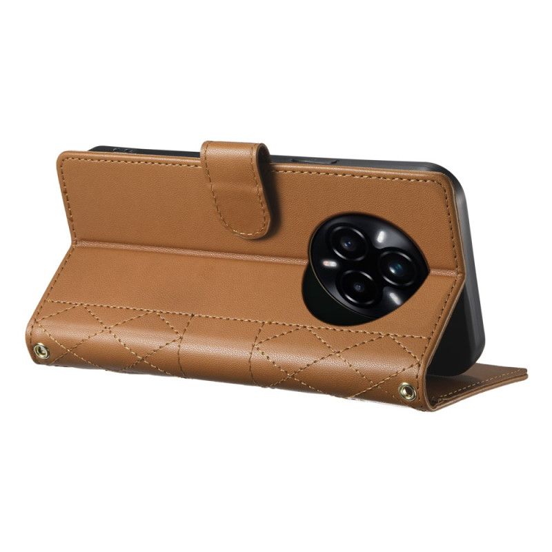 Folio Deksel Realme 14 Pro Plus 5g Vattert Med Stropp Og Skulderstropp