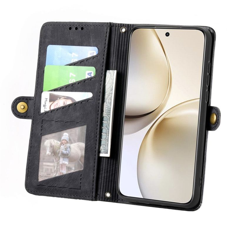 Folio Deksel Til Realme 14 Pro Plus 5g Lommebok Med Linjer
