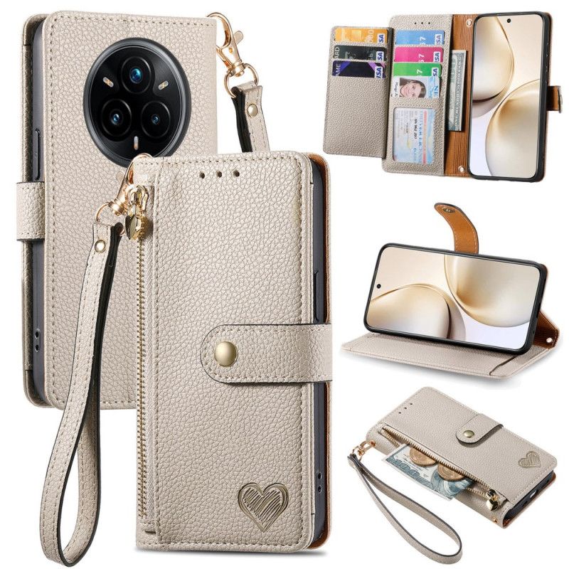 Lærdeksel Folio Deksel Realme 14 Pro Plus 5g Mobildeksel Myntpung Og Rfid-beskyttelse