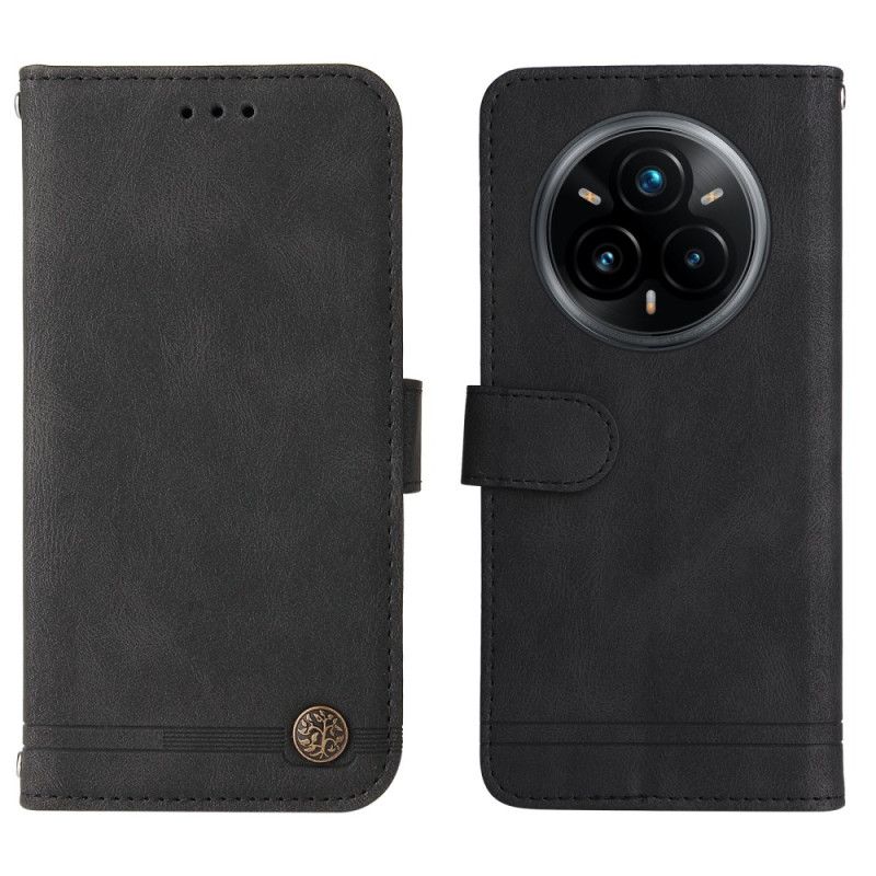 Lærdeksel Folio Deksel Realme 14 Pro Plus 5g Vintage-effekt Med Nagler