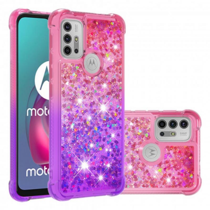 Deksel Moto G30 / G10 Mobildeksel Glitterfarger