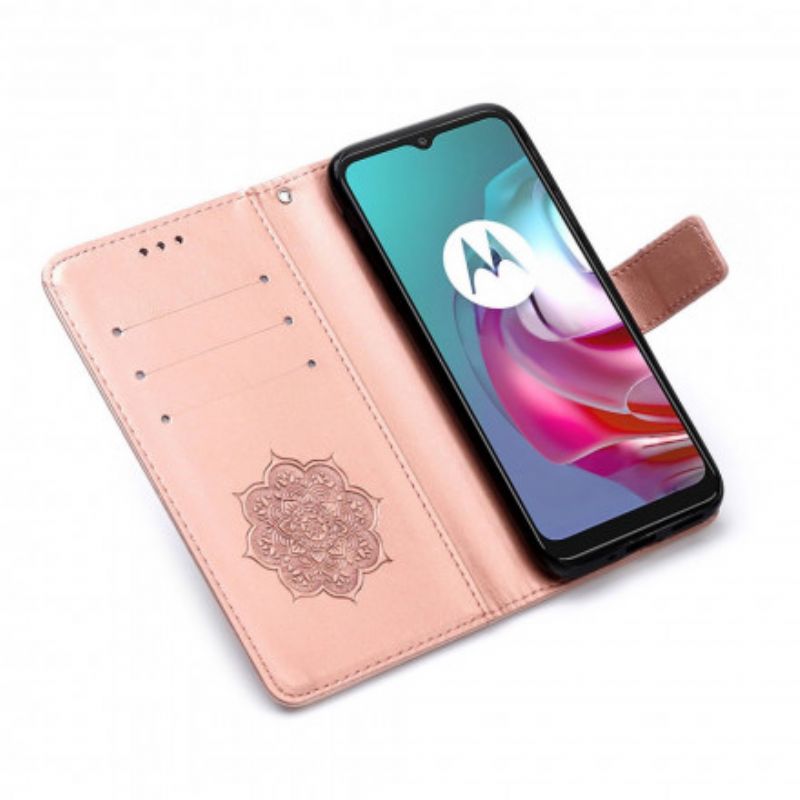 Folio Deksel Moto G30 / G10 Drømmefanger Med Skinneffekt