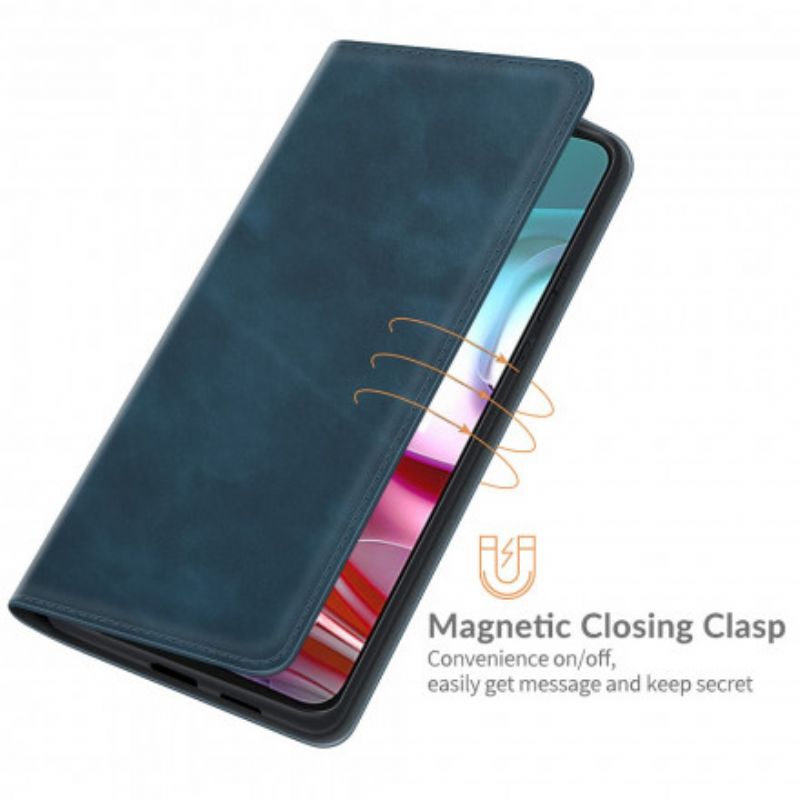 Folio Deksel Moto G30 / G10 Silkemykt Skinneffekt