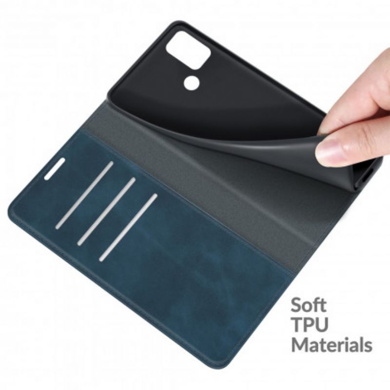Folio Deksel Moto G30 / G10 Silkemykt Skinneffekt