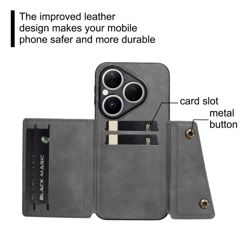 Deksel Huawei Pura 80 Læreffekt Kortholder Beskyttelse Deksel