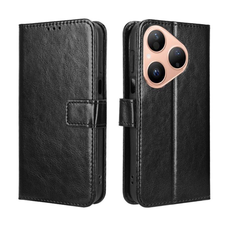 Lærdeksel Folio Deksel Huawei Pura 80 Mobildeksel Prangende Kunstskinn