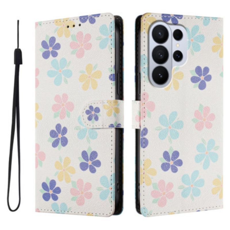 Folio Deksel Samsung Galaxy S26 Ultra Fargerike Blomster
