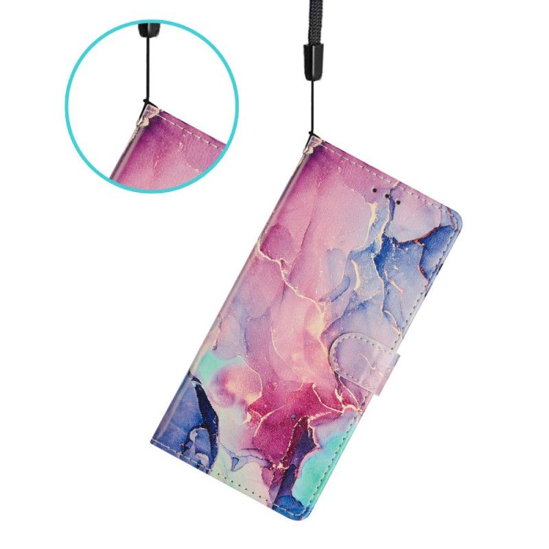 Folio Deksel Samsung Galaxy S26 Ultra Grønn Og Rosa Marmor