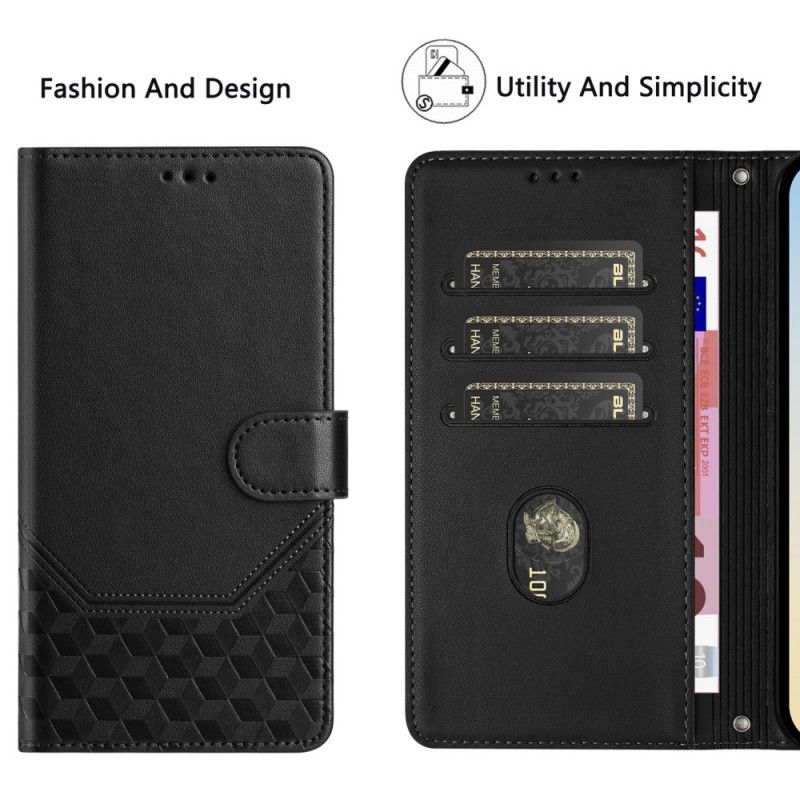 Lærdeksel Folio Deksel Samsung Galaxy S26 Ultra Mobildeksel Rfid-blokkerende Kubedesign