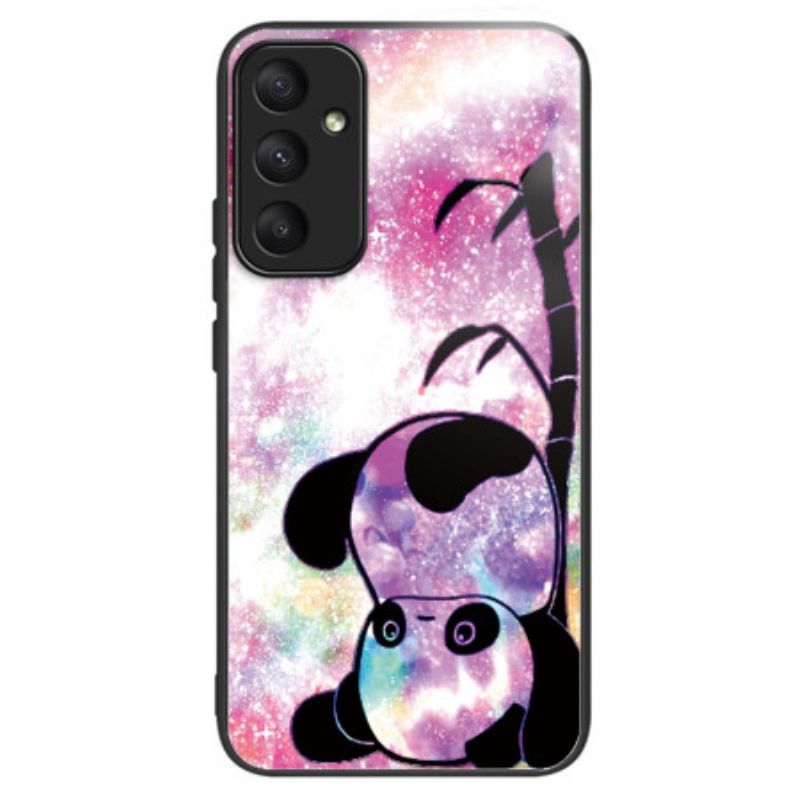 Deksel Samsung Galaxy A55 5g Søt Panda Herdet Glass Beskyttelse Deksel