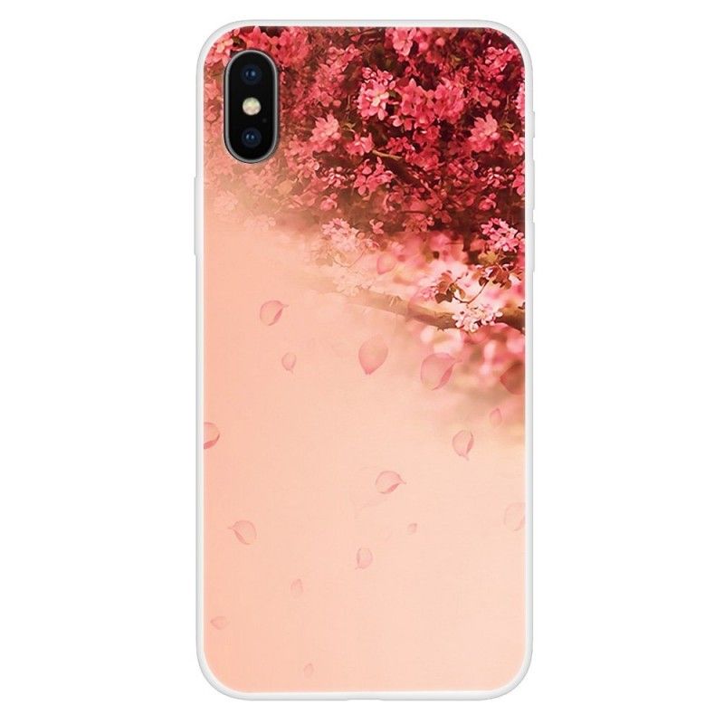 Deksel for iPhone XS Gjennomsiktig Romantisk Tre