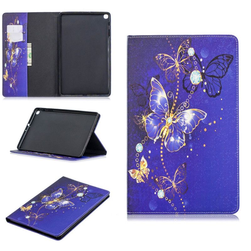 Etui for Samsung Galaxy Tab A 10.1 (2019) Hvit Sommerfugleserie