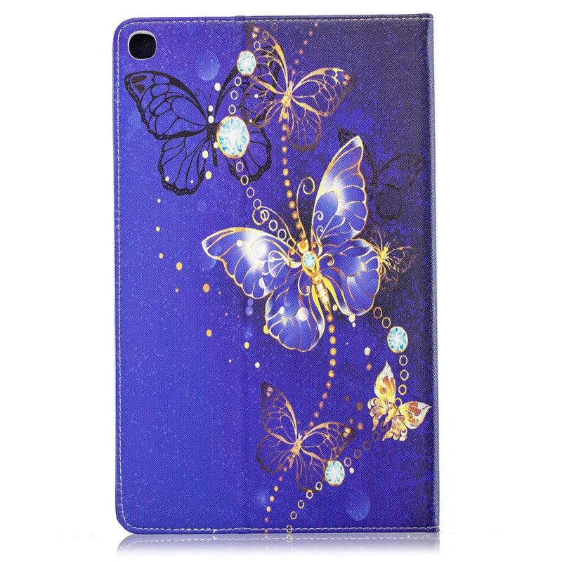 Etui for Samsung Galaxy Tab A 10.1 (2019) Hvit Sommerfugleserie