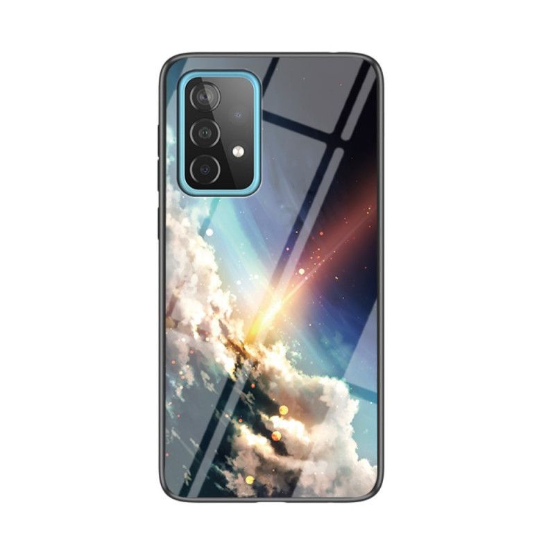 Deksel Samsung Galaxy A52 4G / A52 5G Hvit Skjønnhetsherdet Glass