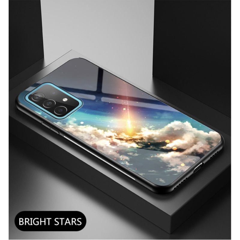 Deksel Samsung Galaxy A52 4G / A52 5G Hvit Skjønnhetsherdet Glass
