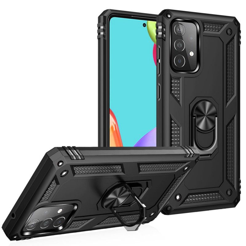Deksel Samsung Galaxy A52 4G / A52 5G Svart Premium Ring