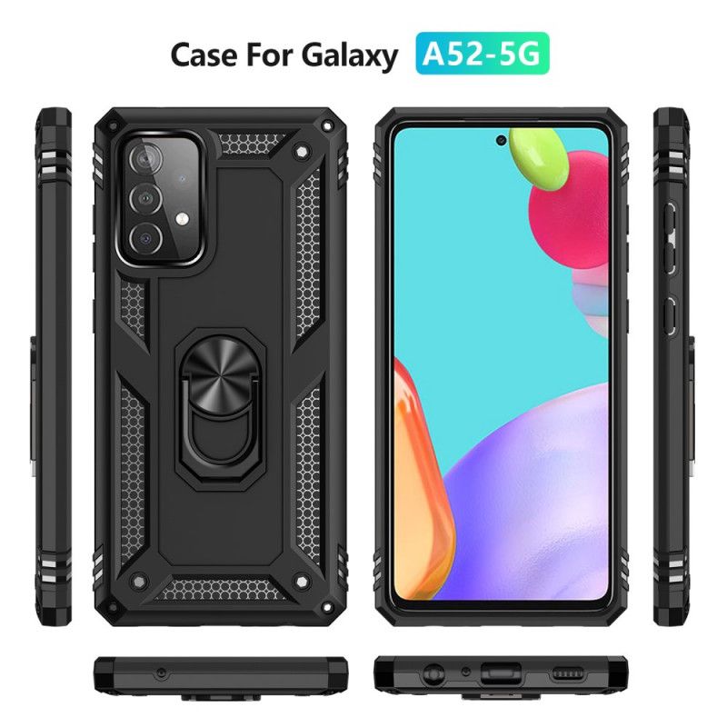 Deksel Samsung Galaxy A52 4G / A52 5G Svart Premium Ring