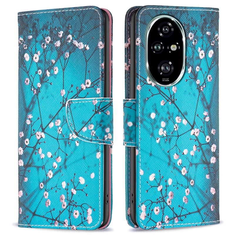 Folio Deksel Honor 200 Pro Plommeblomster