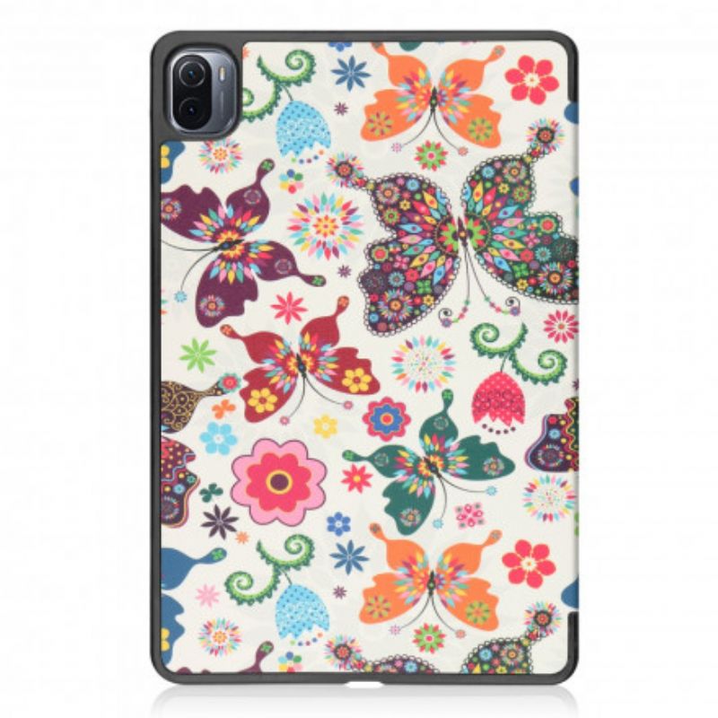 Smart Etui Xiaomi Pad 5 Vintage Blomsterpennholder