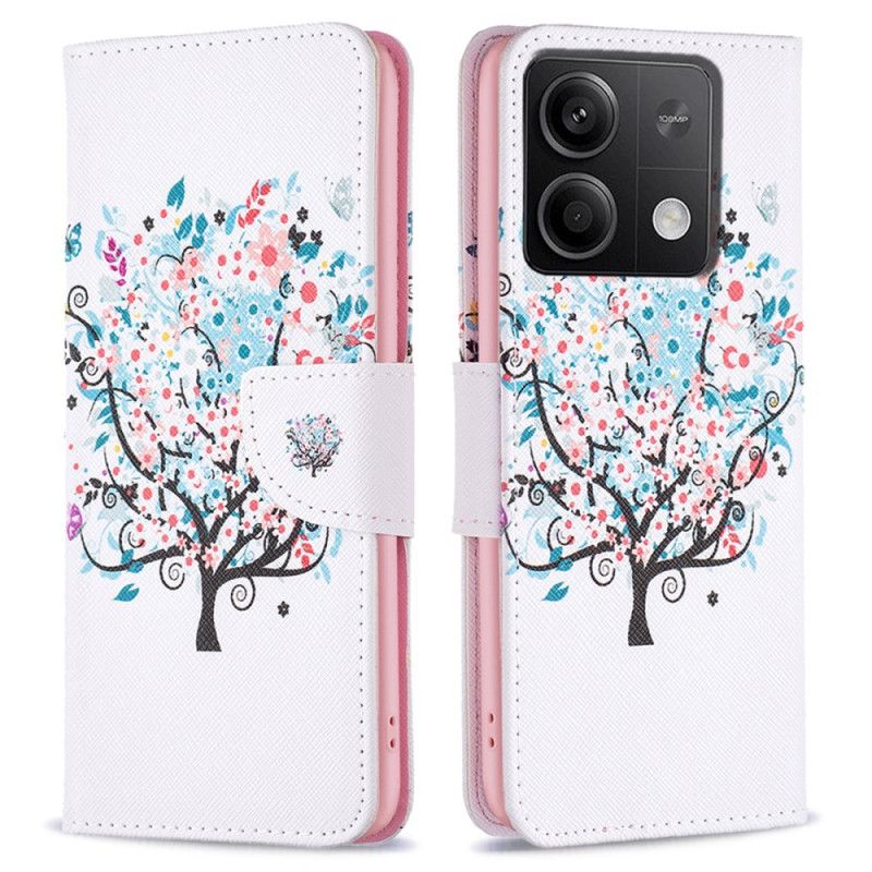 Folio Deksel Til Xiaomi Redmi Note 13 5g Blomstrende Tre