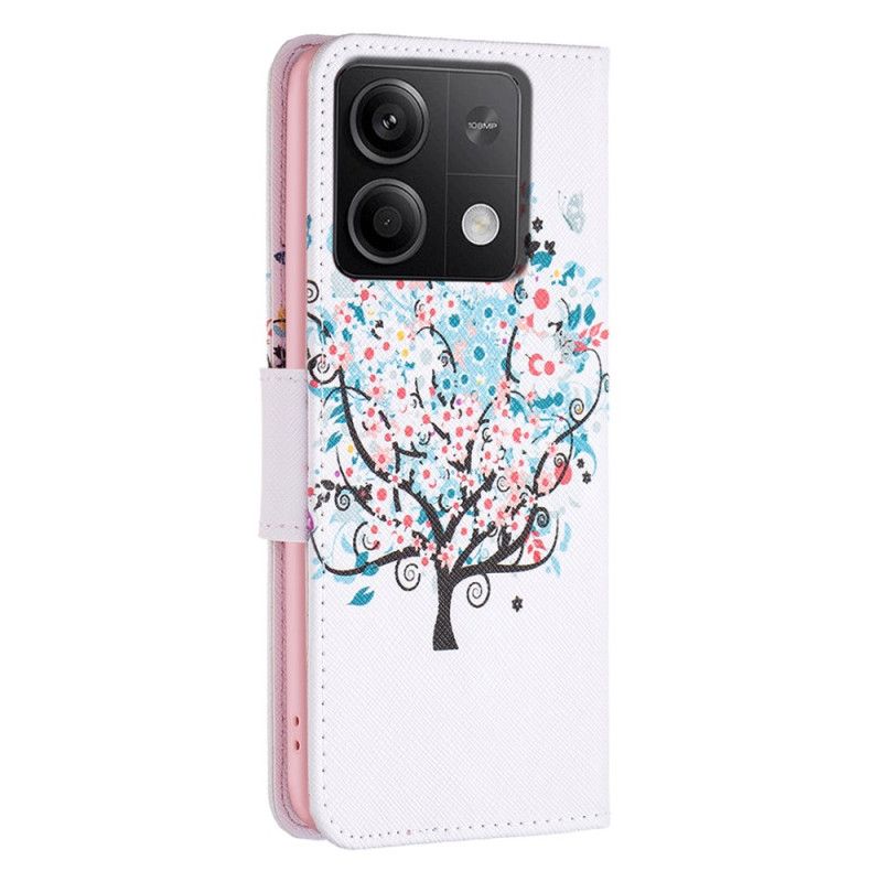 Folio Deksel Til Xiaomi Redmi Note 13 5g Blomstrende Tre