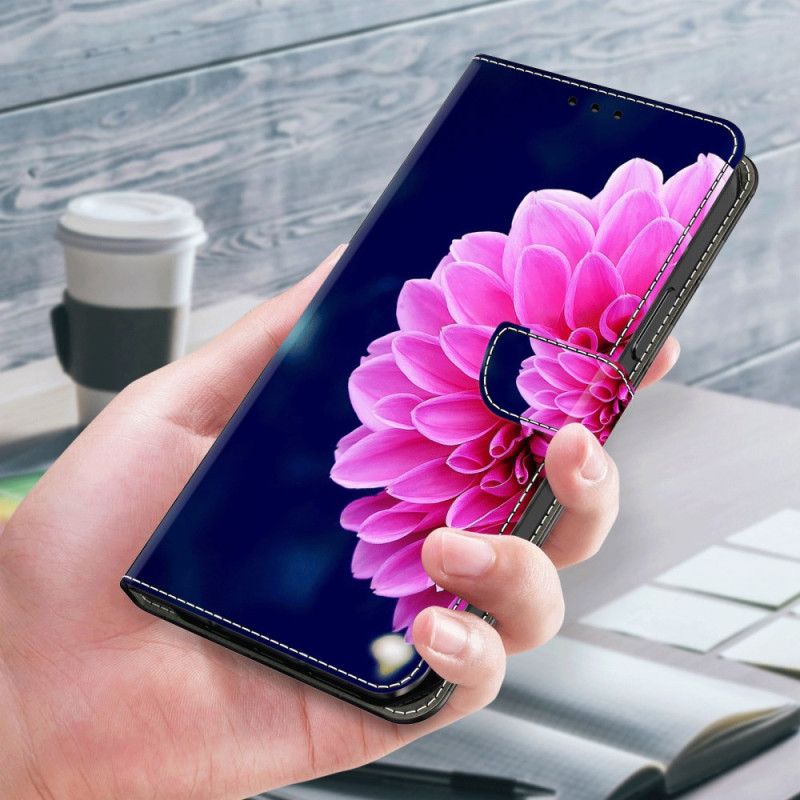 Folio Deksel Til Xiaomi Redmi Note 13 5g Rosa Blomst