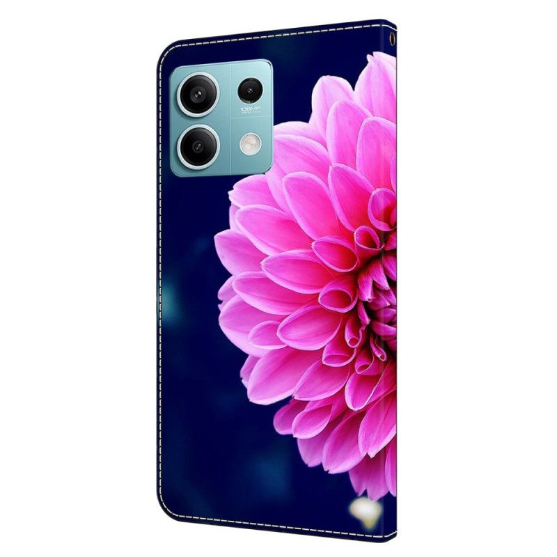 Folio Deksel Til Xiaomi Redmi Note 13 5g Rosa Blomst