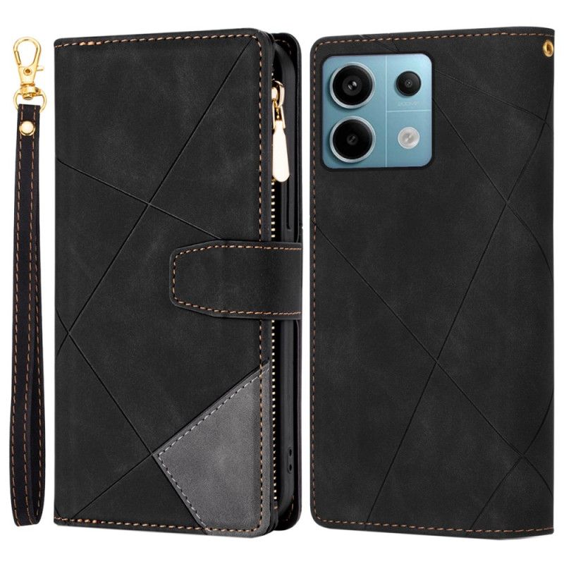Folio Deksel Xiaomi Redmi Note 13 5g Multifunksjonslinjer Beskyttelse Deksel