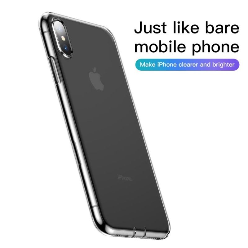 Deksel iPhone XS Max Golden Baseus Enkel Serie