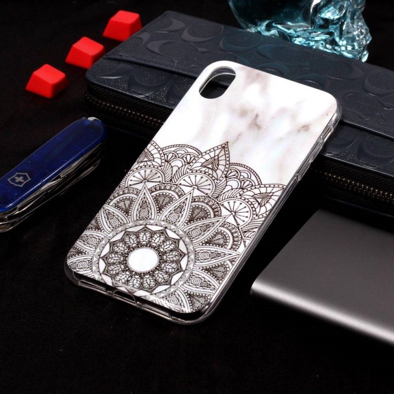 Deksel iPhone XS Max Mobildeksel Marmorert Mandala