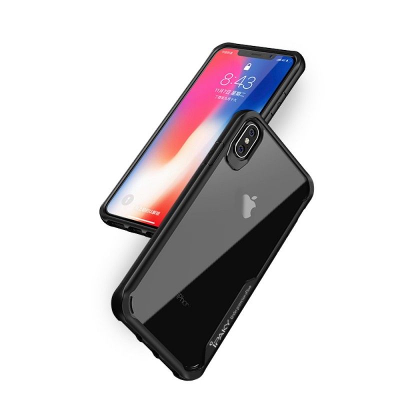 Deksel iPhone XS Max Svart Ipaky Hybrid-Serie