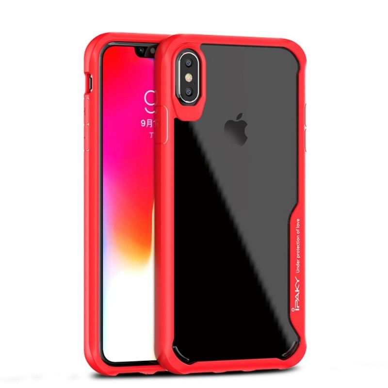 Deksel iPhone XS Max Svart Ipaky Hybrid-Serie