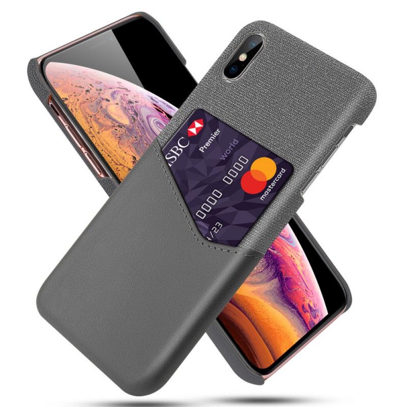 Deksel iPhone XS Max Svart Ksq Kortholder Beskyttelse