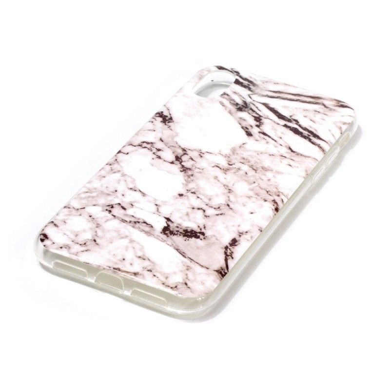 Deksel iPhone XS Max Svart Marmorert Effekt