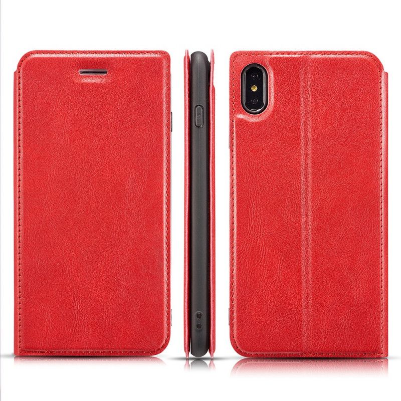 Folio Deksel iPhone XS Max Svart Mobildeksel Ultra Finesse