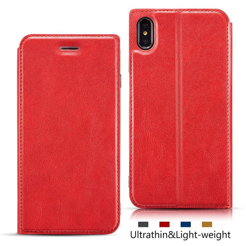 Folio Deksel iPhone XS Max Svart Mobildeksel Ultra Finesse