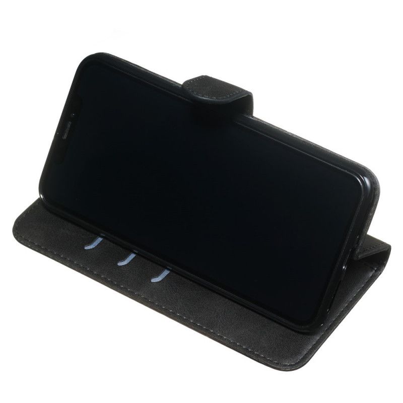 Lærdeksel Folio Deksel iPhone XS Max Svart Vintagepung