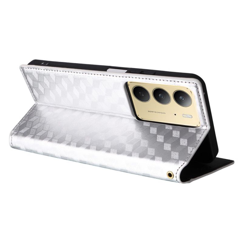 Folio Deksel Lær Realme C75 Diamantmønster